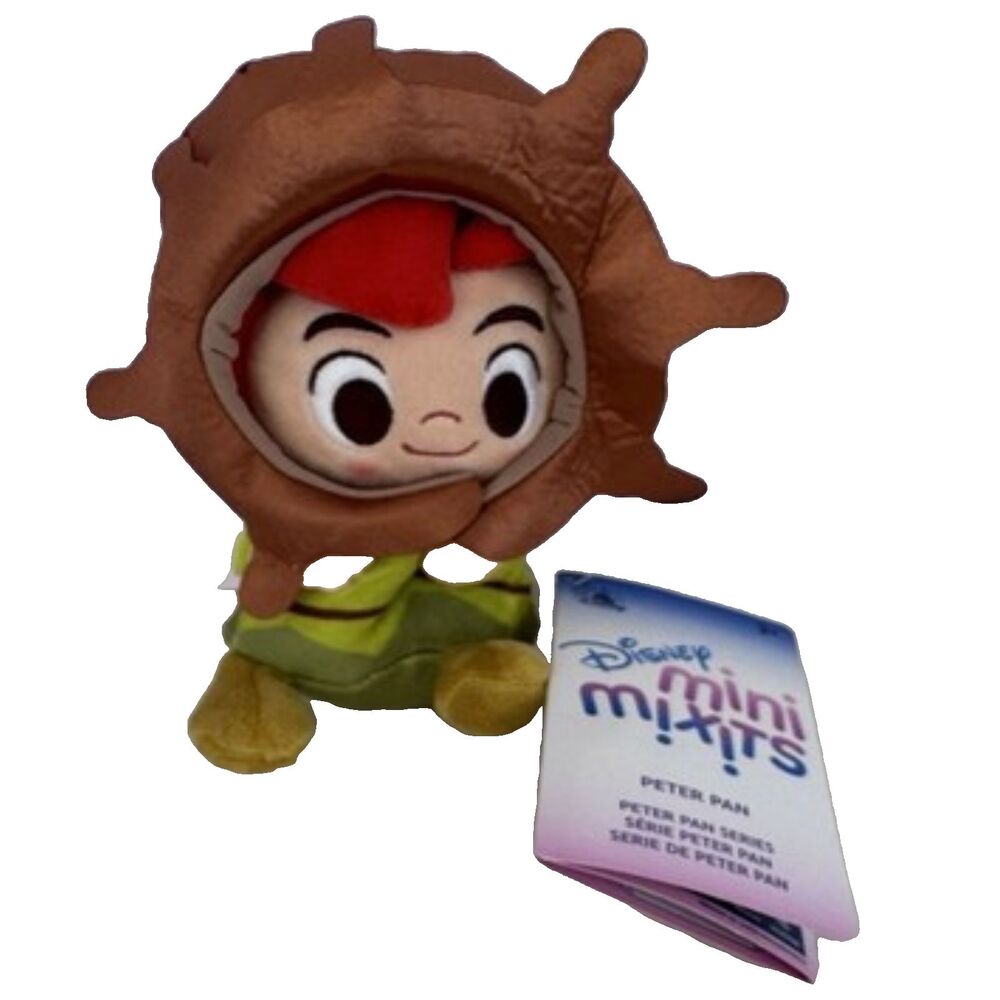 Disney Parks Mini Mixits Plush PETER PAN with Ships Wheel  Hat 7" NWT